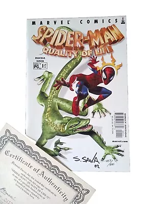 Buy SPIDERMAN Quality Of Life #1 Signed By Scott Sava 457/600 With COA • 4.99£