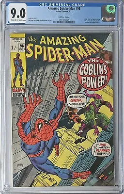 Buy The Amazing Spider-man #98 Jul 1971 Cgc Grade 9.0 Green Goblin Uk Marvel Comics • 395.13£