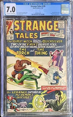 Buy Strange Tales #128 Cgc 7.0 Scarlet Witch & Quicksilver Appearance • 158.31£