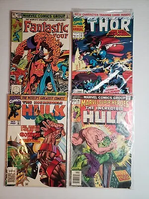 Buy Comic Lot Of Four Fantastic Four #249 1982 Marvel Thor #18 And Hulk #60 #457 • 12.16£