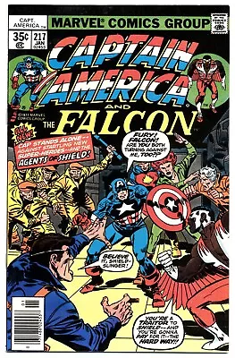 Buy CAPTAIN AMERICA #217 F, Intro Marvel Boy, John Buscema-c/a Marvel Comics 1978 • 15.81£
