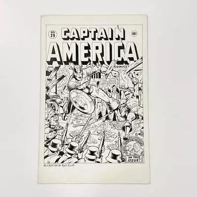 Buy Ken Allan Original Artwork Recreation Captain America 29 Front Cover (1943) 2001 • 240£