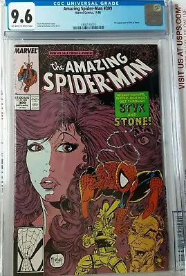 Buy Amazing Spider-man #309 McFarlane CGC 9.6 NM+ Mary Jane 1st Styx & Stone Marvel • 88.38£