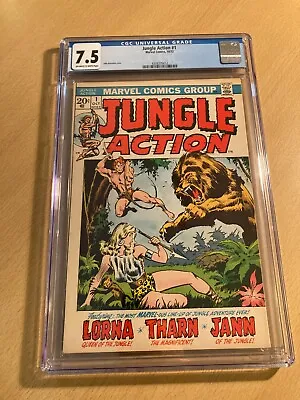 Buy Jungle Action 1 (1972) - Marvel Comics Bronze Age Key - CGC 7.5 VFN- • 60£