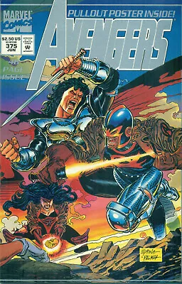 Buy Avengers #375 Epting Captain America Black Widow Black Knight W/Poster NM/M 1994 • 3.19£