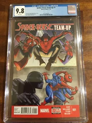 Buy SPIDER-VERSE TEAM-UP #1 CGC 9.8 WHITE PAGES Very Low Pop • 199.16£