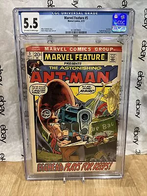 Buy MARVEL FEATURE 5 CGC 5.5 ANT MAN WASP EGGHEAD MARVEL COMICS Combine Shipping • 43.82£