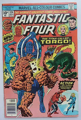 Buy Fantastic Four #174 - UK Variant - Marvel Comics - September 1976 F/VF 7.0 • 6.99£