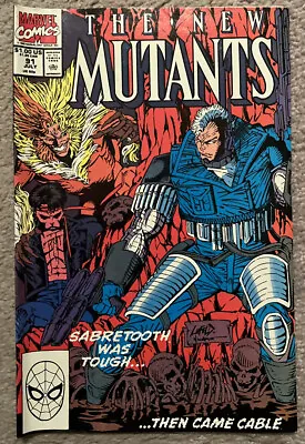 Buy New Mutants (1990 Marvel Comics) #91, 1st Hump And Brute, Sabretooth, Cable, FN • 1.38£