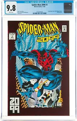 Buy Spider-Man 2099 #1 (Marvel, 1992) CGC NM/MT 9.8 White Pages. Origin Of The Spide • 325£