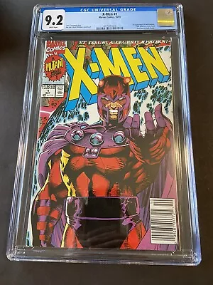 Buy X- MEN #1 CGC 9.2 10/91 Marvel Jim Lee Magneto Cover 1st Acolytes Newsstand • 63.55£