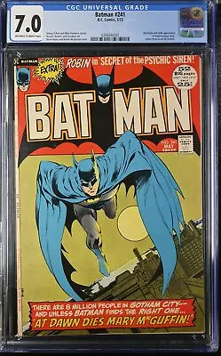Buy Batman #241 - D.C. Comics 1972 CGC 7.0 Kid Flash And Lilith Appearance In Robin  • 119.67£