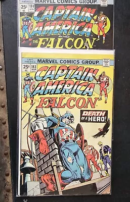 Buy Captain America And The Falcon #183,184 Marvel Comics (2 Comic Lot) • 11.95£