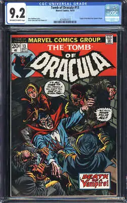 Buy Tomb Of Dracula #13 Cgc 9.2 Ow/wh Pages // Origin Of Blade Marvel Comics 1973 • 197.65£