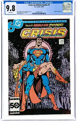 Buy CRISIS ON INFINITE EARTHS #7 (DC Comics, 1985) CGC 9.8 DEATH OF SUPERGIRL • 221.43£