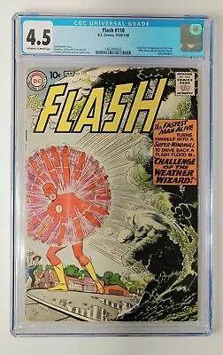 Buy Flash 110 CGC 4.5 DC Comics 1959 Origin 1st App Kid Flash Wally West Barry Allen • 868.87£