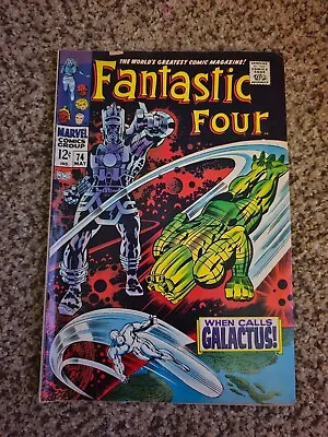 Buy Fantastic Four #74 Galactus Silver Surfer Kirby Cover Marvel Comics 1968 • 23.71£