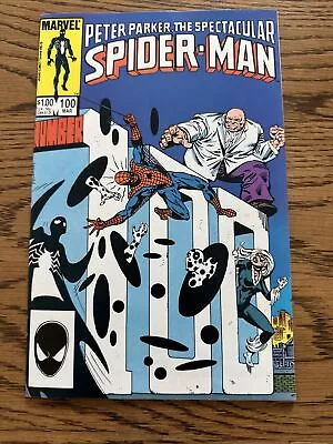 Buy Spectacular Spider-Man #100 (Marvel 1984) Kingpin, Spot, Black Cat Appearance NM • 11.92£