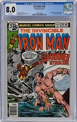 Buy Iron Man #120 (1979) - CGC 8.0 - Mark Jewelers Insert! 1st Justin Hammer • 159.90£