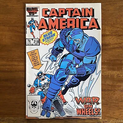 Buy CAPTAIN AMERICA #318 (Vol 1) Marvel 1986 Death Of Adder/Blue Streak 🔑 • 1.60£