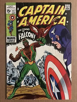 Buy Captain America #117 1969 First Printing Original Comic 1st Falcon Sam Wilson • 1,185.87£