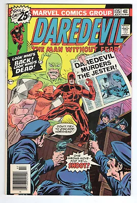 Buy Daredevil #135 Near Mint Minus 9.2 Spider-Man The Jester Bob Brown Art 1976 • 22.41£