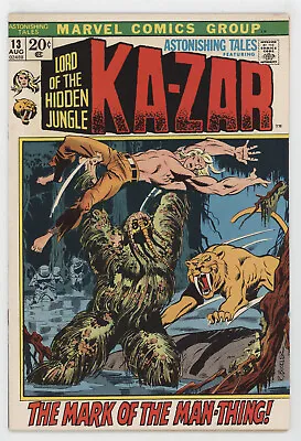 Buy Astonishing Tales 13 Marvel 1972 VF Rich Buckler Ka-Zar 1st Man-Thing Cover • 131.08£
