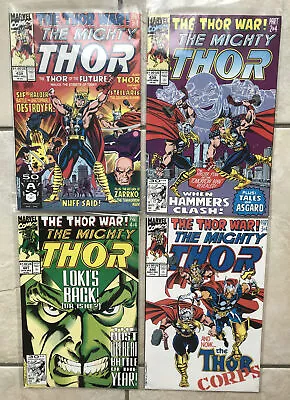 Buy Vintage Marvel Comics Thor Numbers 438 439 440 441 1st Thor Corps Appear 1991 VG • 24.99£