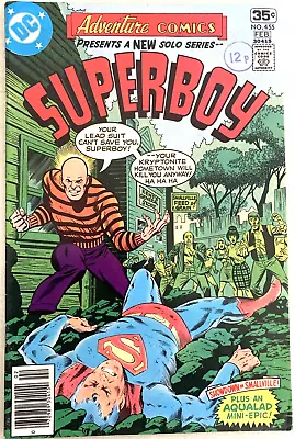 Buy Adventure Comics. # 455.  Superboy. Jan. 1976. Vfn- 7.5.  Al Milgrom-cover. • 4.99£