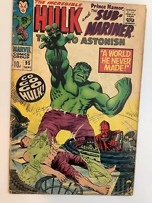 Buy Tales To Astonish #95 (1967) The Hulk/Sub-Mariner - Roy Thomas/Stan Lee (Fair) • 10£