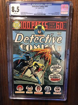 Buy Detective Comics #441 Cgc 8.5 White Pgs Batman 100 Page Issue 1st Harvey Bullock • 71.49£