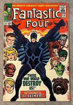 Buy Fantastic Four #46 Jan 1966 *key* First Full Black Bolt! Marvel Classic!  Fine • 158.06£