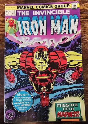 Buy IRON MAN #80 1975 Origin Black Lama! Marvel Bronze (4.0) Very Good • 6.32£