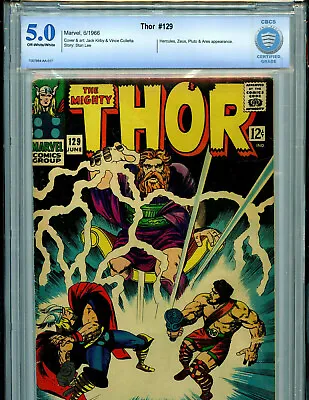 Buy Thor # 129 CBCS 5.0 1966 Marvel 1st Ares Amricons B12A • 239.85£