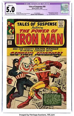 Buy Tales Of Suspense #58 (Marvel, 1964) CGC Apparent VG/FN 5.0 Slight (C-1) Off-whi • 250£