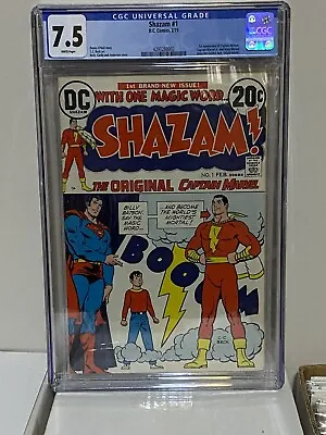 Buy Shazam #1 (CGC 7.5) 1st Appearance Of Captain Marvel Since G.A. 1973 DC • 59.75£