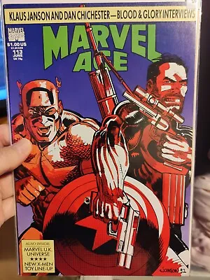 Buy Marvel Age #113 (vol 1)  Punisher Captain America Blood & Glory  Jun 1992   • 3£