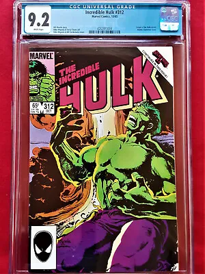 Buy Incredible Hulk #312***CGC GRADE 9.2 NM-***WHTE PAGES**Origin Of The Hulk Retold • 28.02£