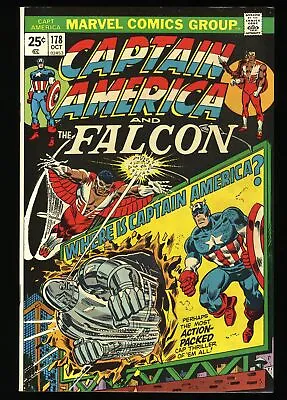 Buy Captain America #178 NM 9.4  If The Falcon Should Fall!   Marvel 1974 • 28.02£