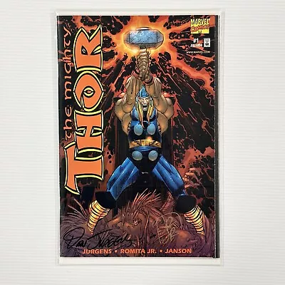 Buy Thor #1 1998 Signed John Romita JR And Dan Jurgens Dynamic Forces CoA 390/2500 • 24£