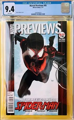 Buy Marvel Previews #95 CGC 9.4 (2011) 1st Cover Appearance Of Miles Morales!! • 643.41£