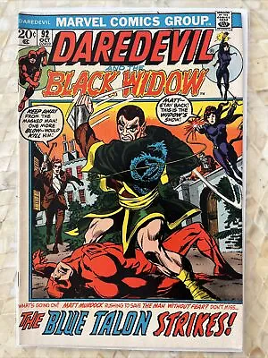 Buy Daredevil 92 Oct. (1972) Marvel 20¢ Bronze Age, Black Widow App • 19.76£