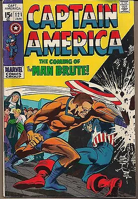 Buy Captain America #121 Marvel1970 Origin Retold  Coming Of The Man-brute!  Fn/vf • 12.12£
