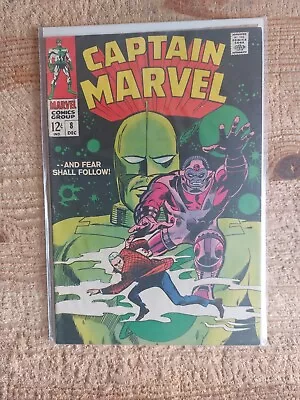 Buy Captain Marvel #8 - Dec 1968 - And Fear Shall Follow Fine+ • 14.99£