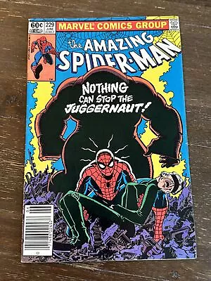 Buy Amazing Spider-Man #229N (Marvel 1982) Nothing Can Stop Juggernaut Pt 1 VG/FN • 19.98£