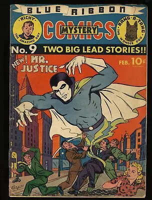 Buy Blue Ribbon Comics #9 VG- 3.5 (Restored) (Qualified) 1st Mr. Justice! Archie • 590.99£