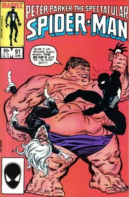 Buy SPECTACULAR SPIDER-MAN #91 VF, Direct Marvel Comics 1984 Stock Image • 5.53£