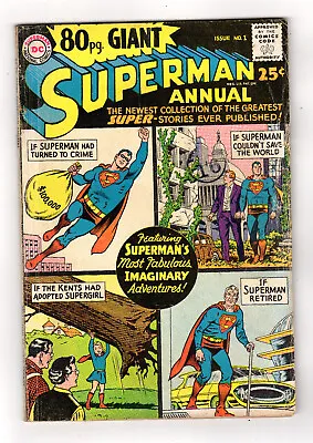 Buy 80 PAGE GIANT #1  (SUPERMAN ANNUAL #1)   (Swan)  1964 VG CONDITION • 22.99£