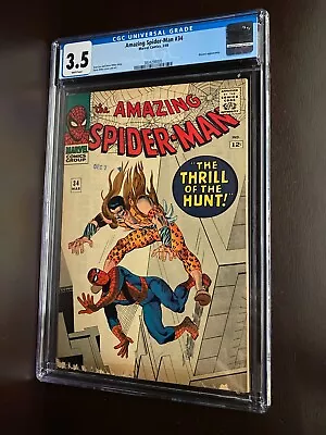 Buy Amazing Spider-Man #34 (1966 ) / CGC 3.5 / Kraven Appearance / Classic Cover • 111.13£