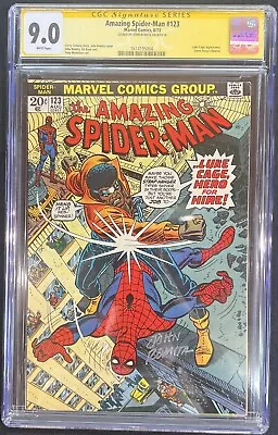 Buy Amazing Spider-man #123 CGC 9.0 Signed John Romita Classic Cover Gwen Funeral WP • 550.15£